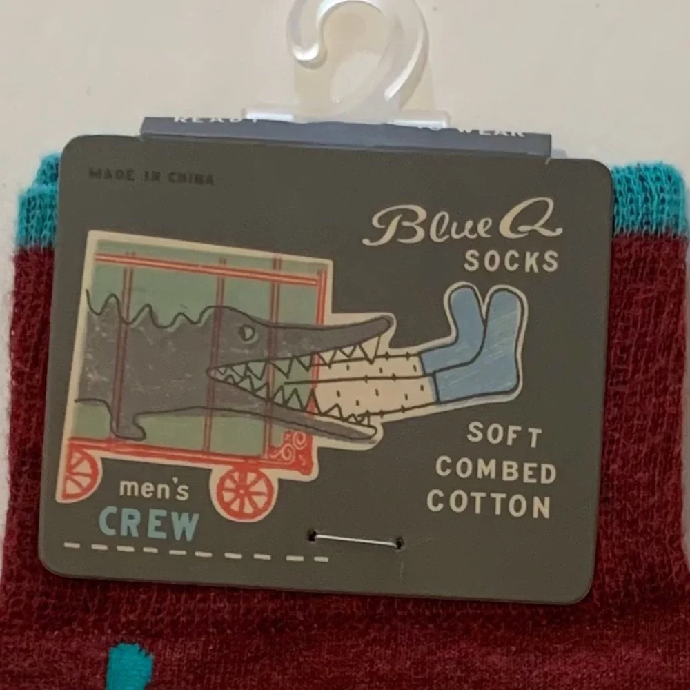 Blue Q “Ask Me About My Feelings” Socks
